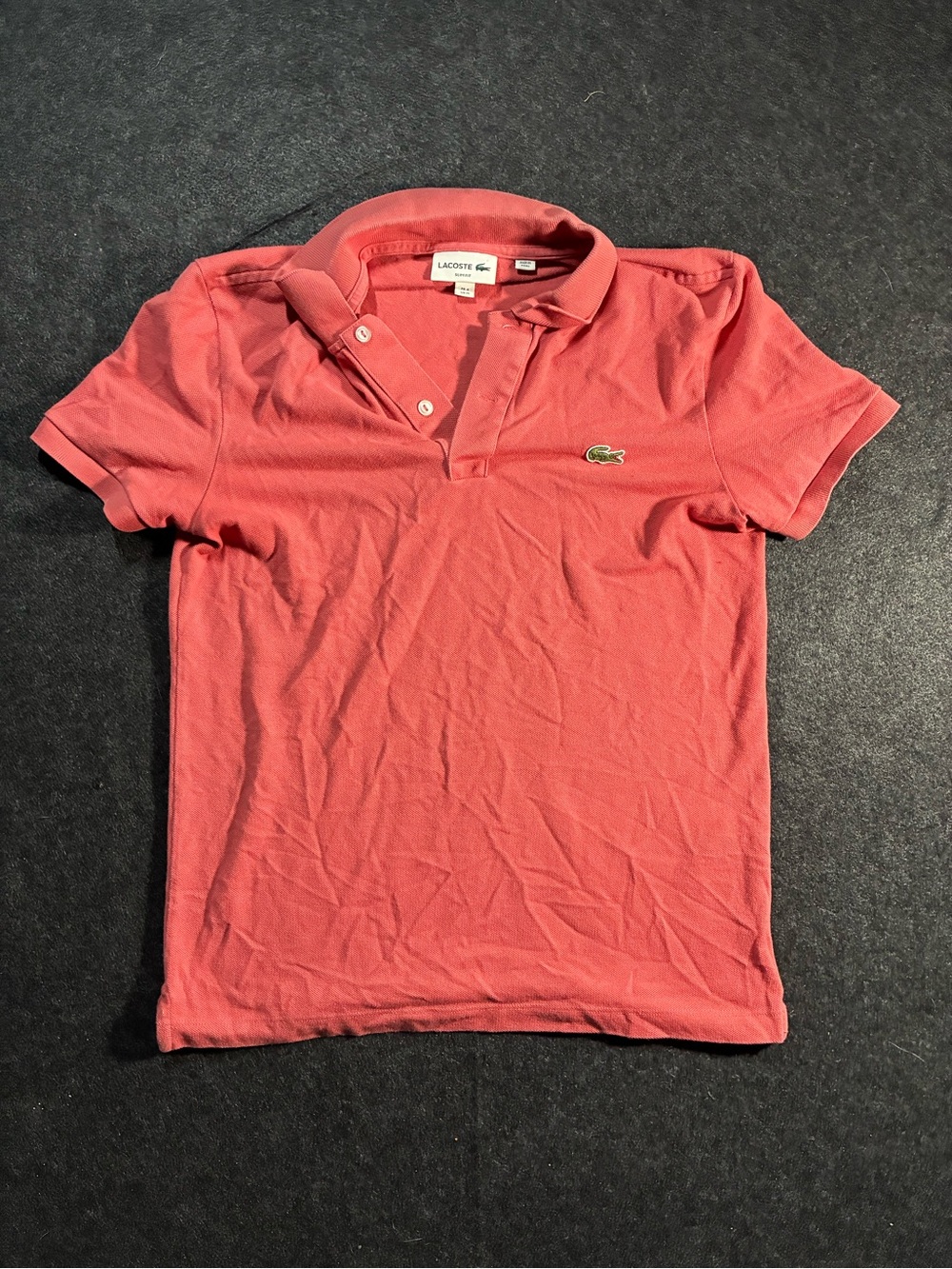 Lacoste Men’s Coral Pink Short-Sleeve Polo